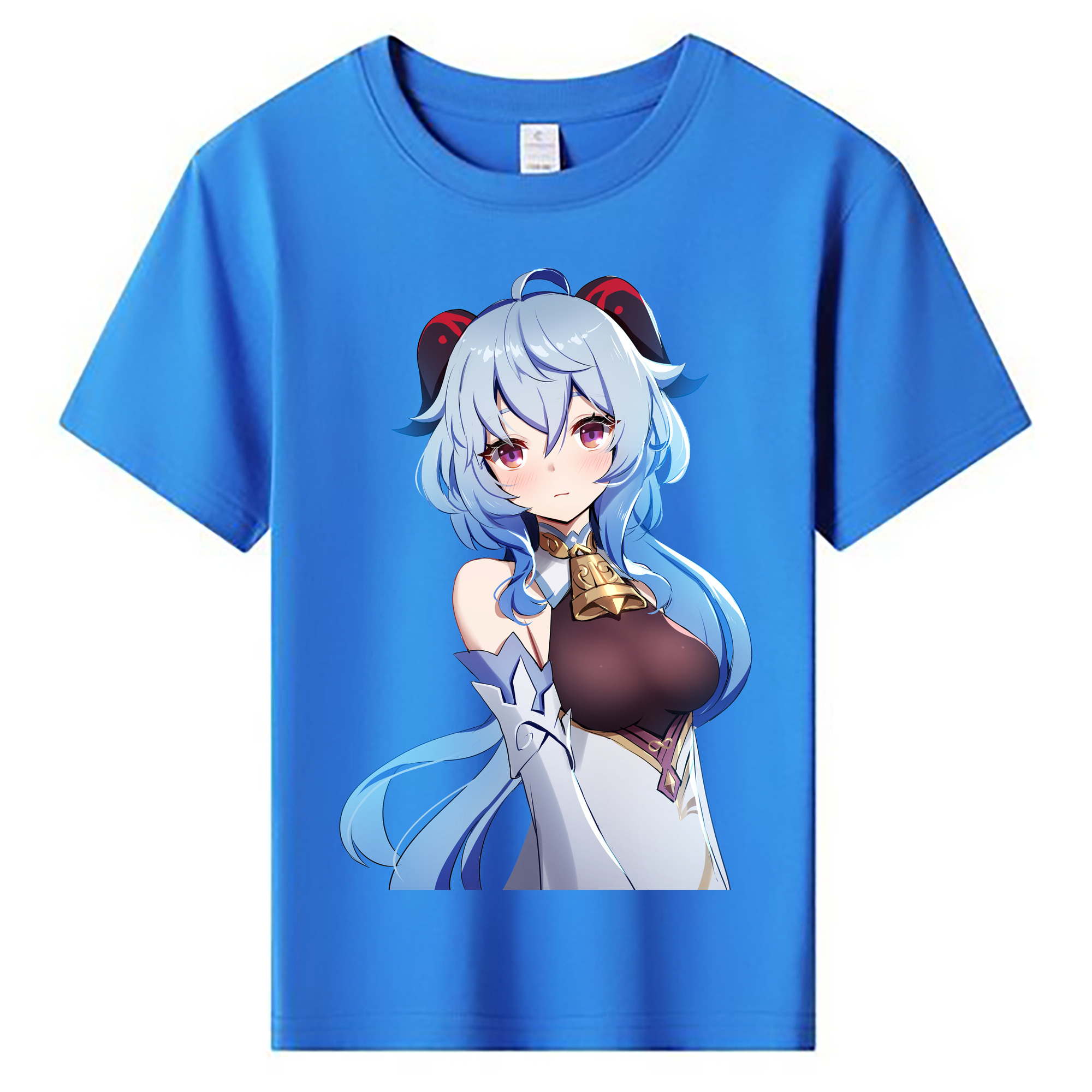 げんし神 甘雨 かんう genshin Ganyu 綿100％キッズTシャツ（フロントプリント）